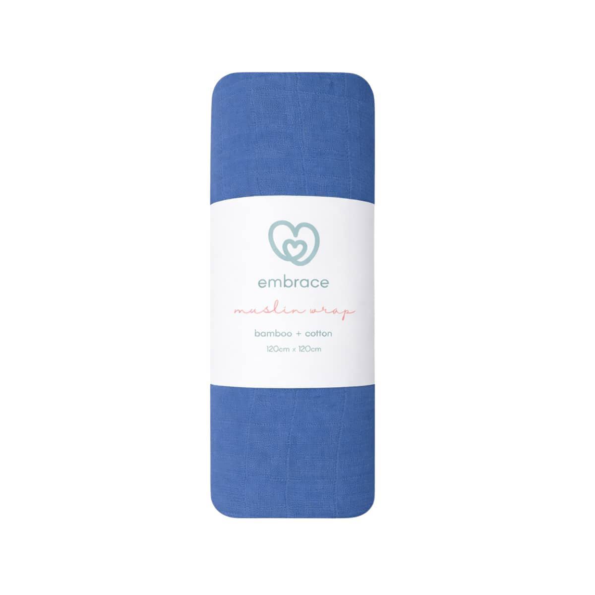 Embrace Muslin Breeze Baby Swaddle - Waikiki Blue