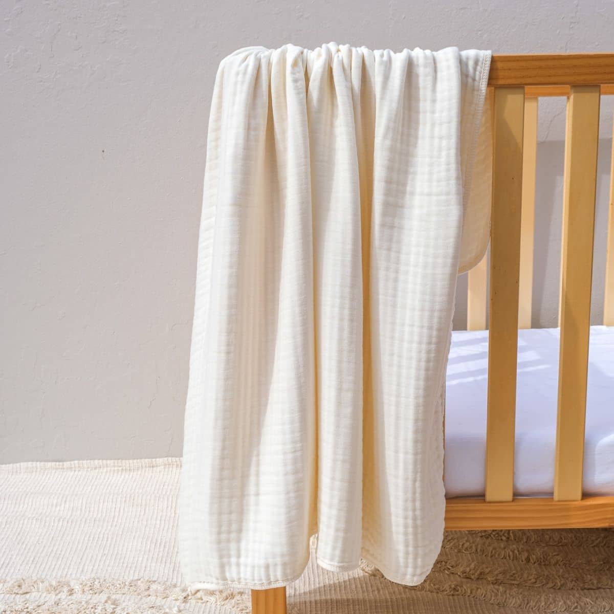 Embrace Muslin Cloud Baby Blanket - Coconut Sand
