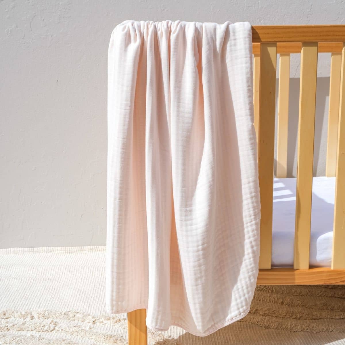 Embrace Muslin Cloud Baby Blanket - Pink Sand Bay