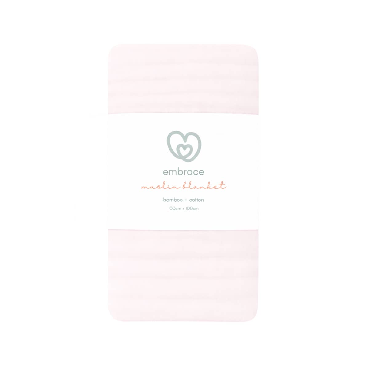 Embrace Muslin Cloud Baby Blanket - Pink Sand Bay