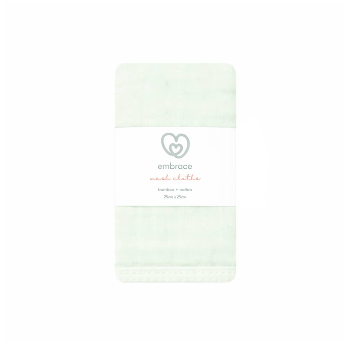 Embrace Muslin Cloud Baby Wash Cloths - Seafoam Mist