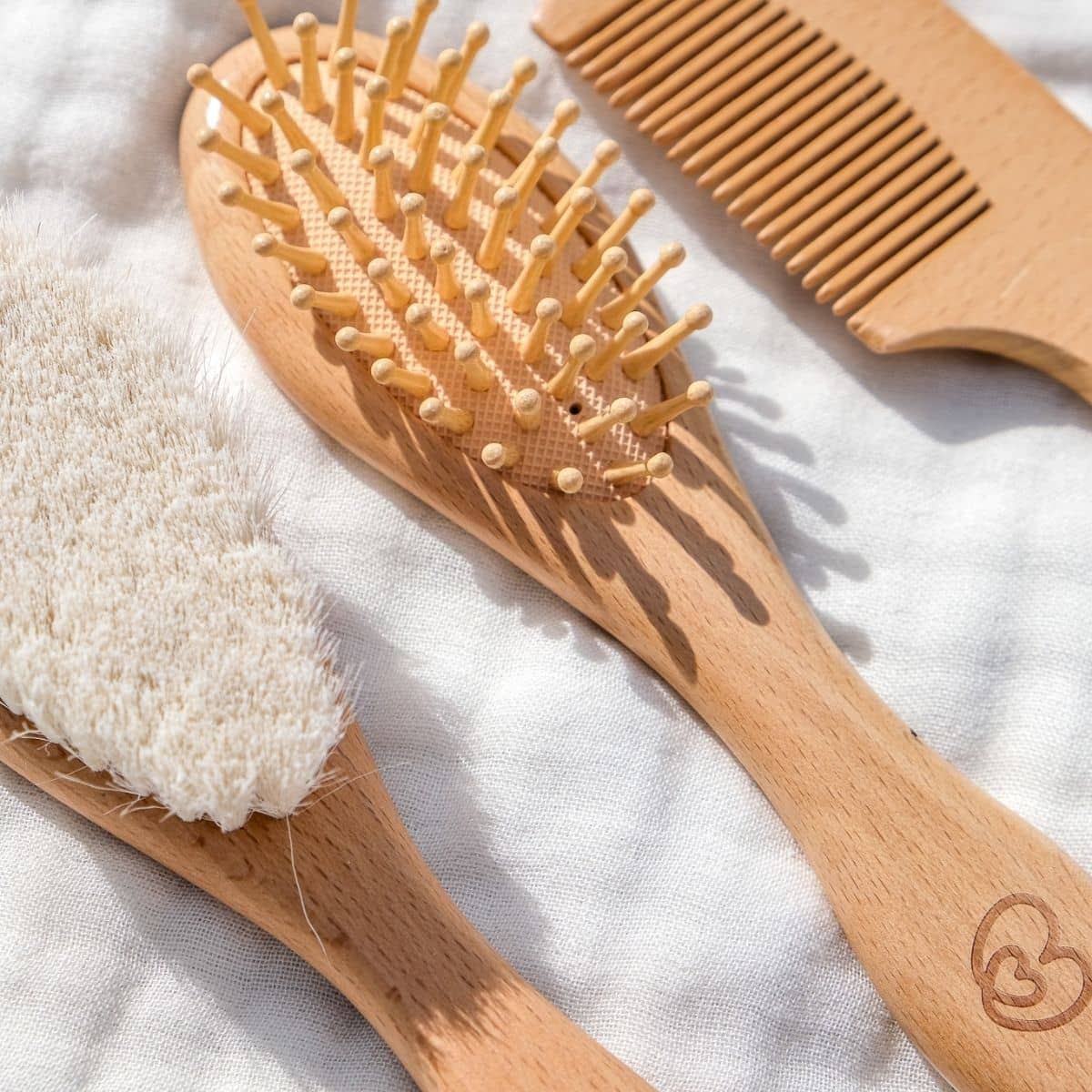 Embrace Wooden Baby Brush and Comb Set