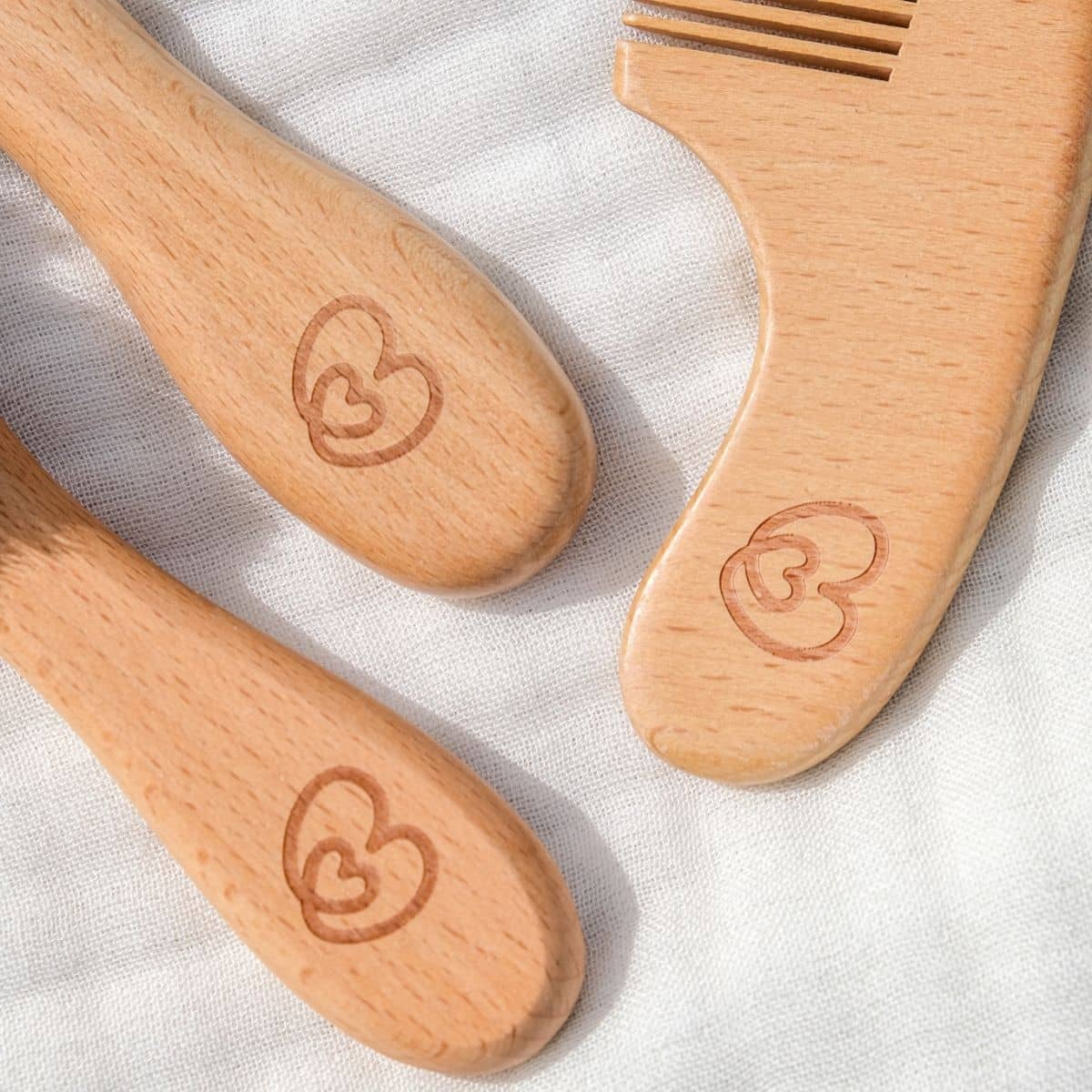 Embrace Wooden Baby Brush and Comb Set