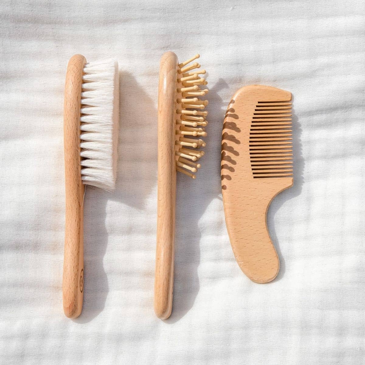 Embrace Wooden Baby Brush and Comb Set