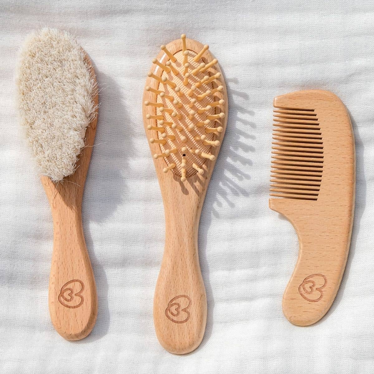 Embrace Wooden Baby Brush and Comb Set