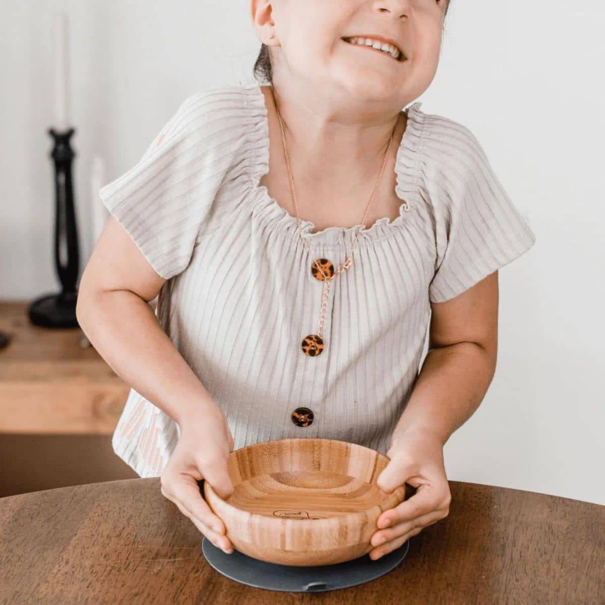 Emondo Kids Bamboo Bowl with Removable Suction