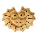 Emondo Kids Bamboo Plate with Suction -  Lizzie The Frilled Neck Lizard