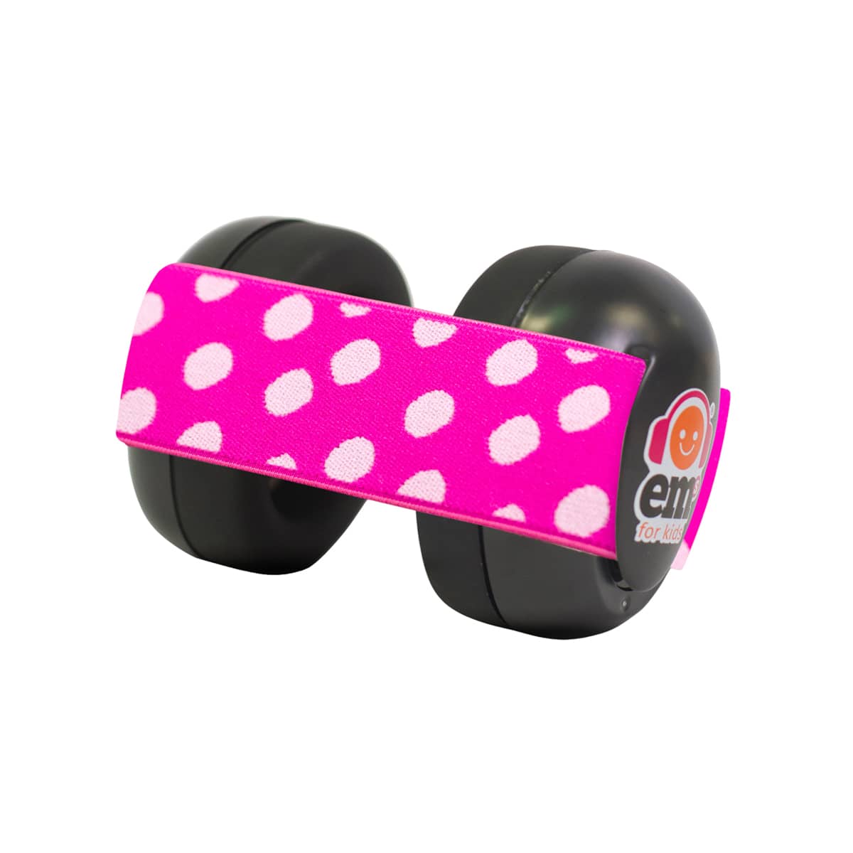 Ems for Kids Baby Earmuffs - Black with Pink and White Headband