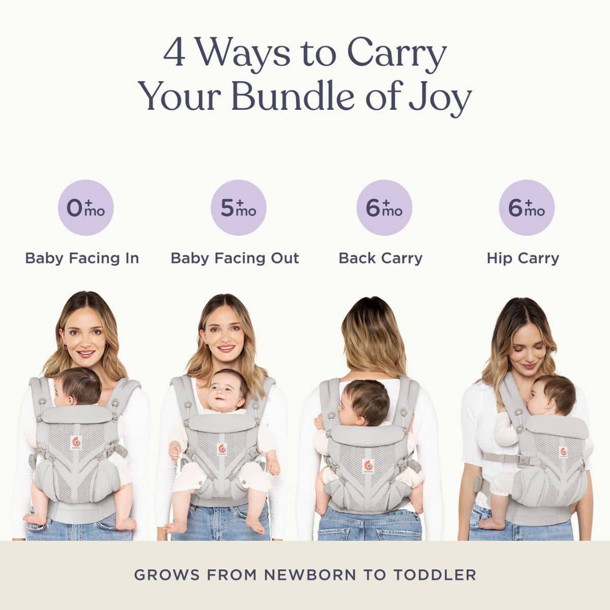 Ergobaby Omni Classic Mesh Baby Carrier - Pearl Grey