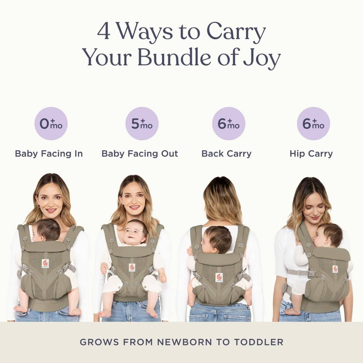 Ergobaby Omni Classic Mesh Baby Carrier - Soft Olive