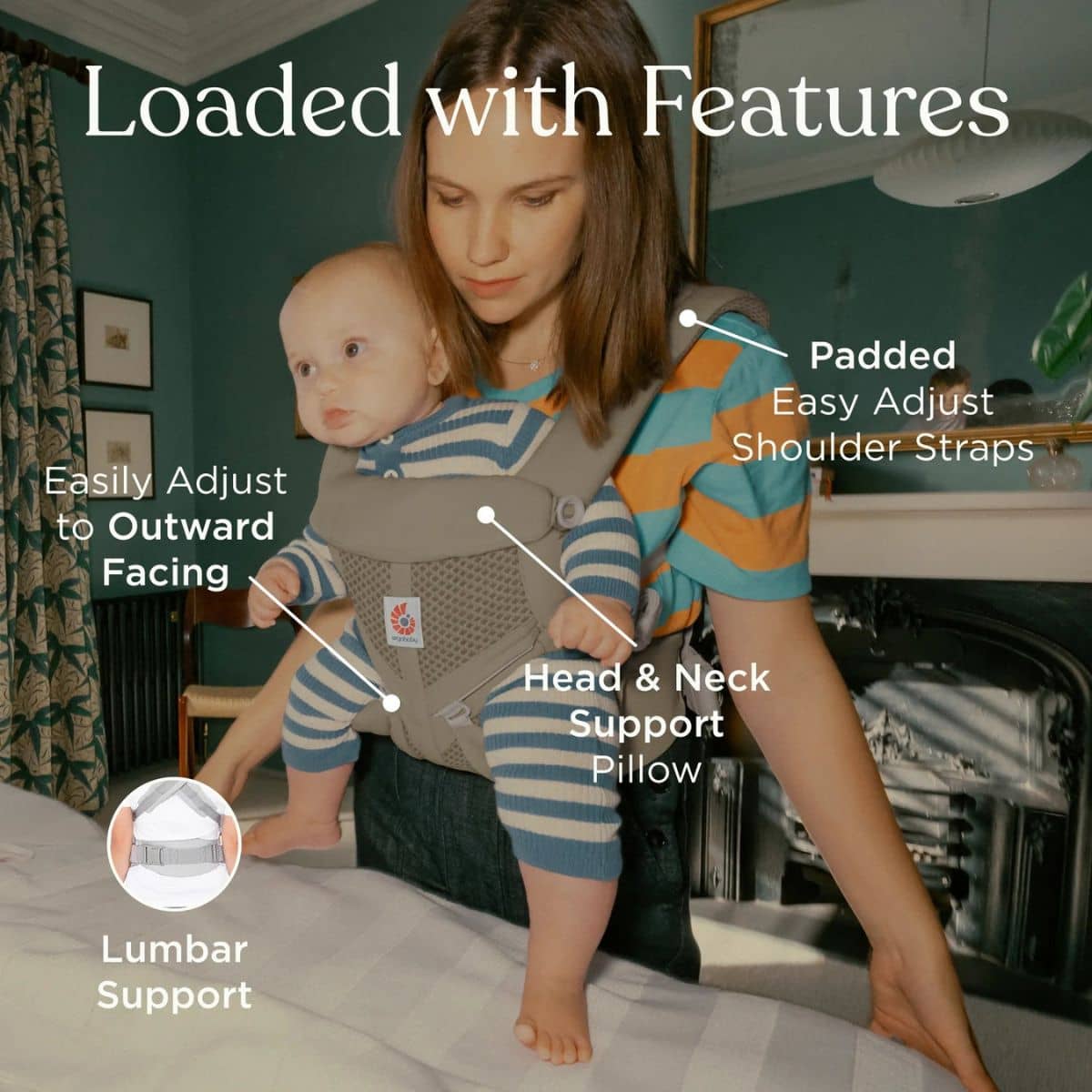 Ergobaby Omni Classic Mesh Baby Carrier - Soft Olive