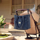 OiOi Corduroy Everyday Tote - Ocean Blue