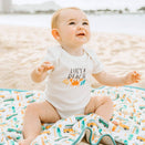Finn and Emma Organic Short Sleeve Bodysuit - Life's a Beach