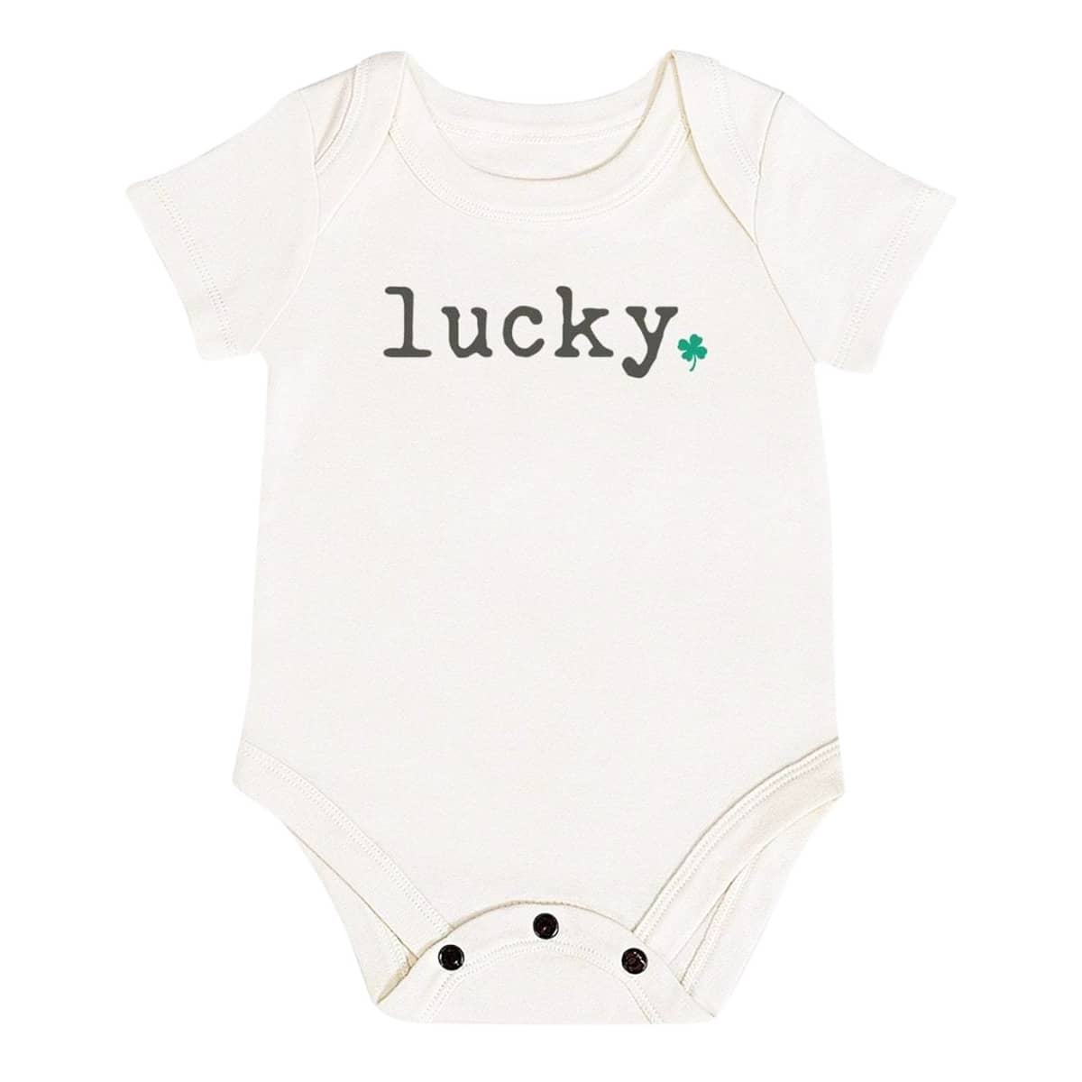 Finn and Emma Organic Short Sleeve Bodysuit - Lucky