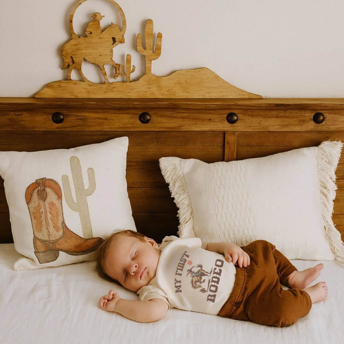 Finn and Emma Organic Short Sleeve Bodysuit - First Rodeo Cowboy