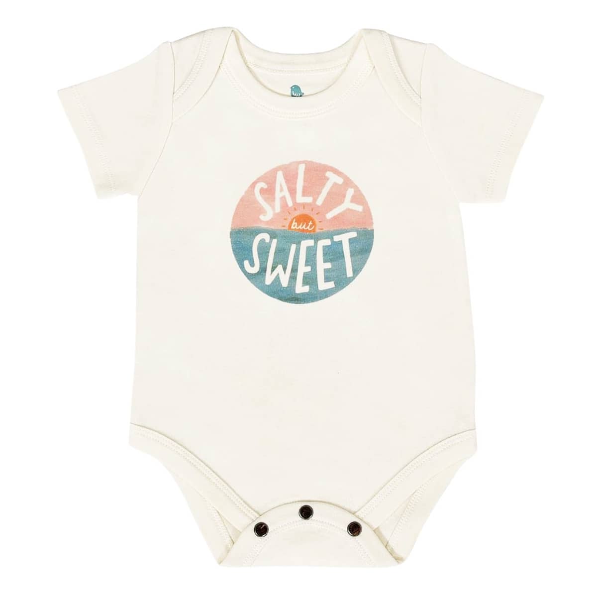 Finn and Emma Organic Short Sleeve Bodysuit - Salty But Sweet