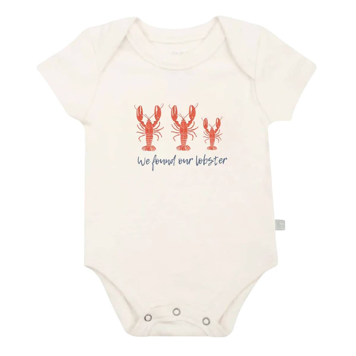 Finn and Emma Organic Short Sleeve Bodysuit - We Found Our Lobster