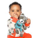 Finn and Emma Organic Hand-Knit Rattle Buddy - Ramsay the Raccoon