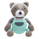 Finn and Emma Organic Hand-Knit Rattle Buddy - Ramsay the Raccoon