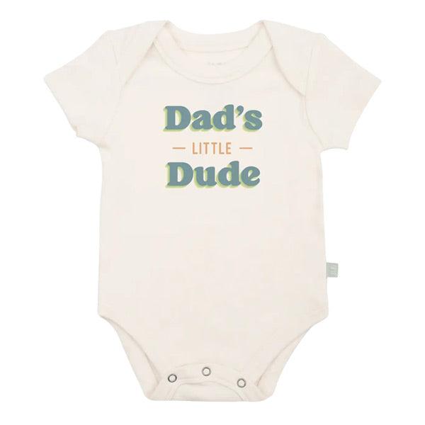 Finn and Emma Organic Short Sleeve Bodysuit - Dad's Little Dude