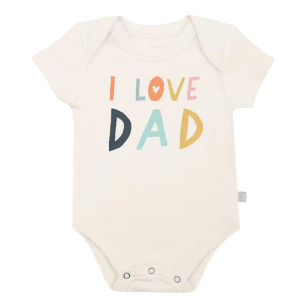 Finn and Emma Organic Short Sleeve Bodysuit - I Love Dad