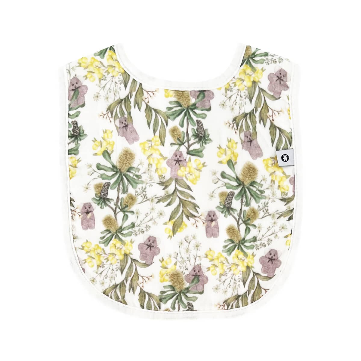FLATOUTbear Cotton Muslin Bib – Australiana