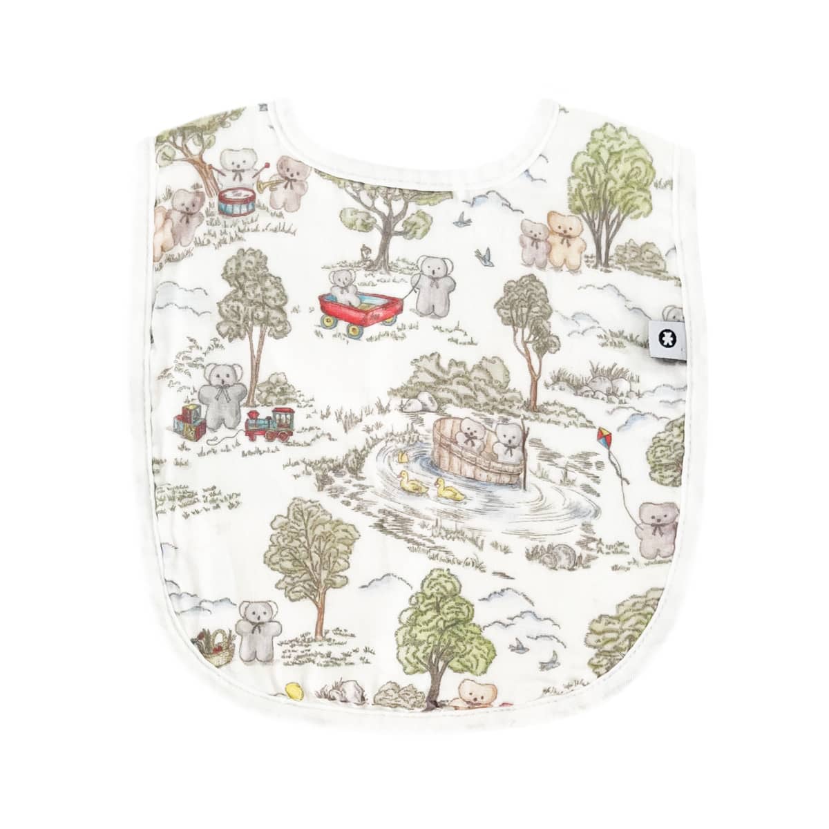 FLATOUTbear Cotton Muslin Bib – Toile