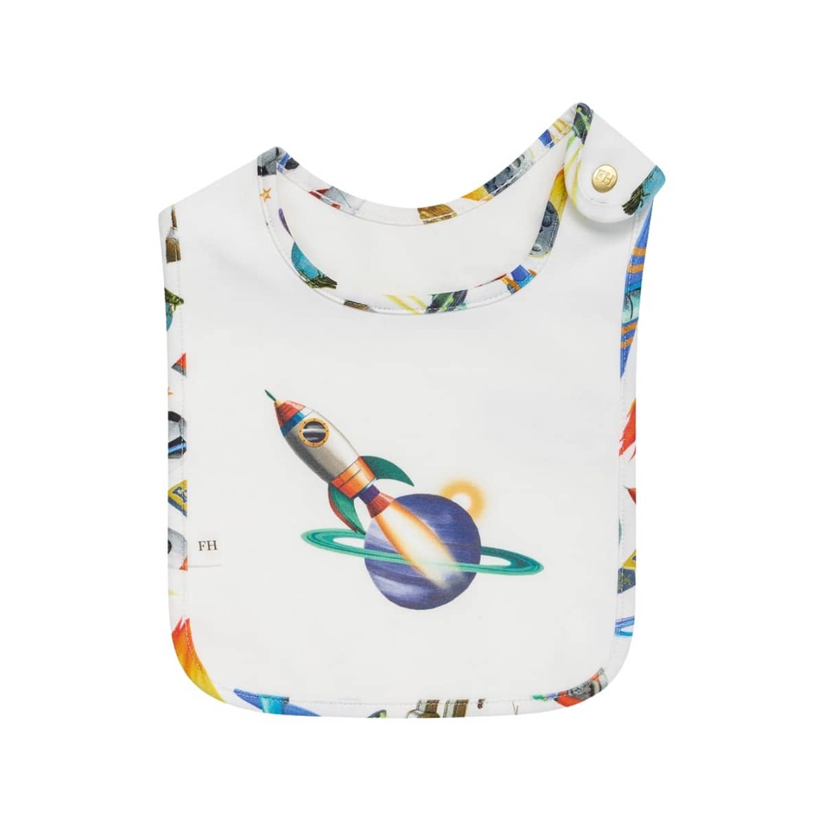 Fleur Harris Dandy Duo Bibs - Cloud White - Blast Off