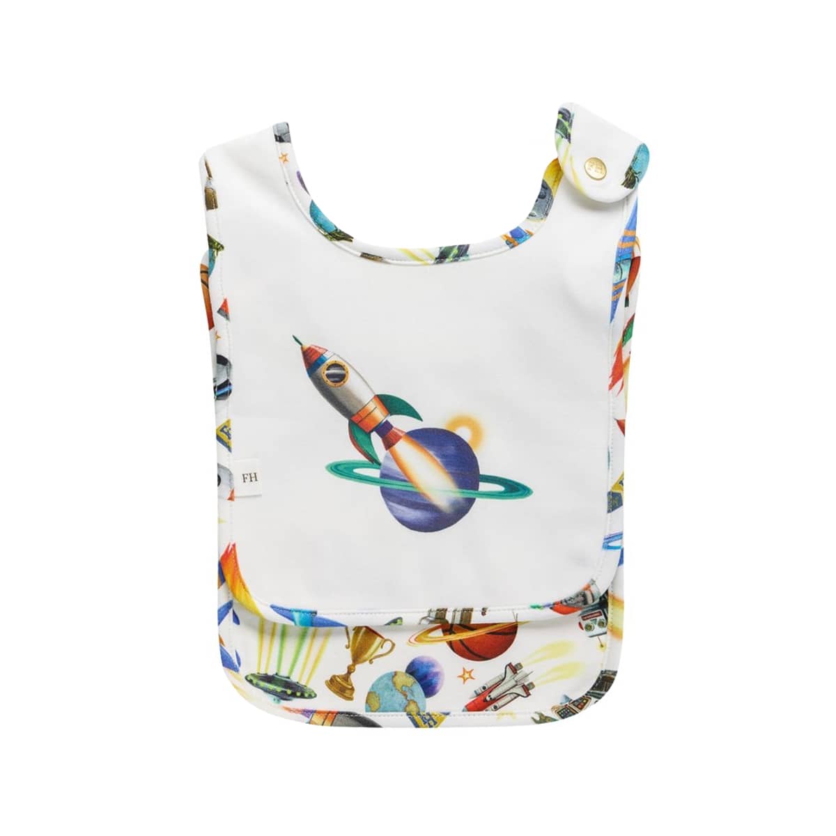 Fleur Harris Dandy Duo Bibs - Cloud White - Blast Off