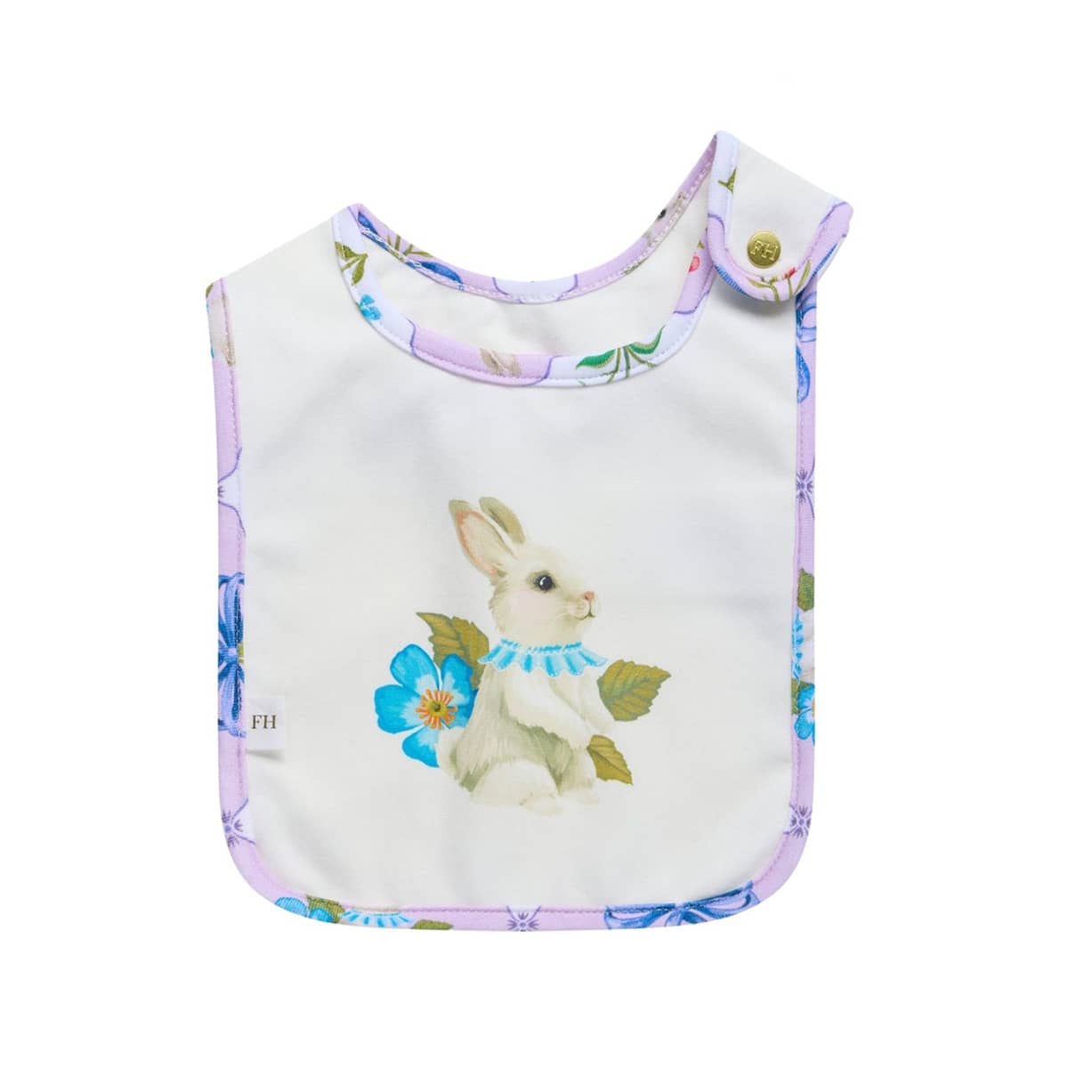 Fleur Harris Dandy Duo Bibs - Lilac - Bunny Blue Floral