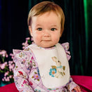 Fleur Harris Dandy Duo Bibs - Lilac - Bunny Blue Floral