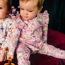 Fleur Harris Precious Frill Coverall - Pink Love - Bunnies & Bows