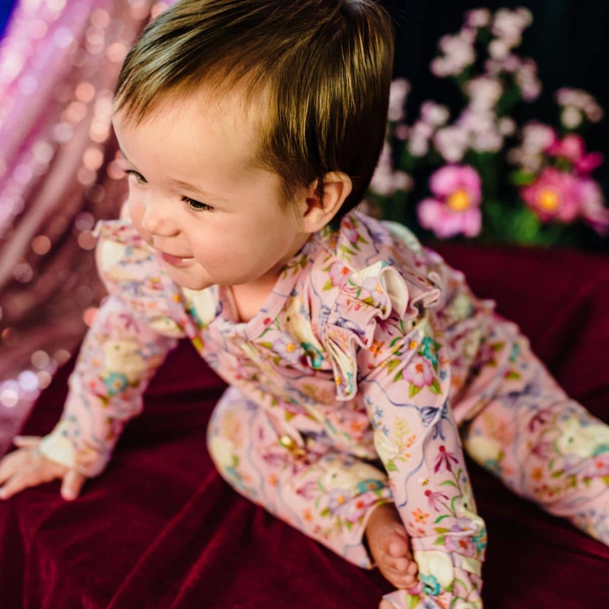 Fleur Harris Precious Frill Coverall - Pink Love - Bunnies & Bows