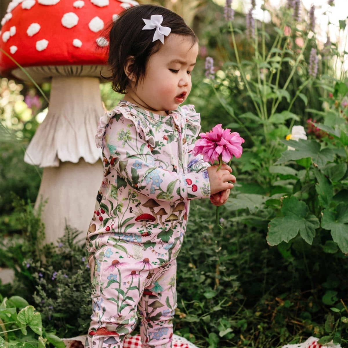 Fleur Harris Precious Frill Coverall - Sugar Pink - Enchanted Flowers Party