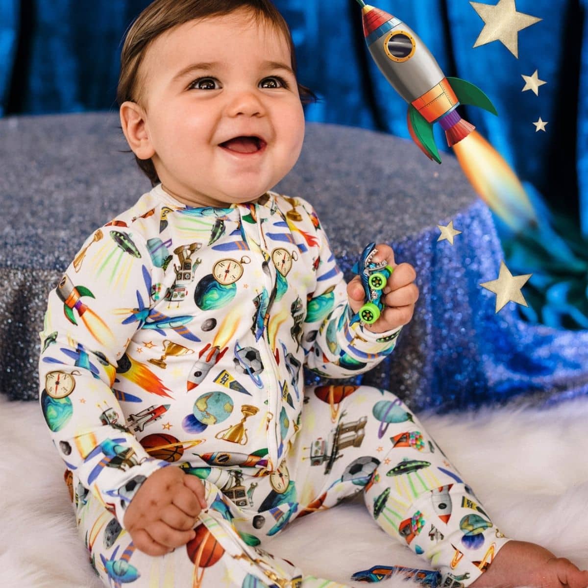 Fleur Harris Timeless Coverall - Cloud White - Outer Space