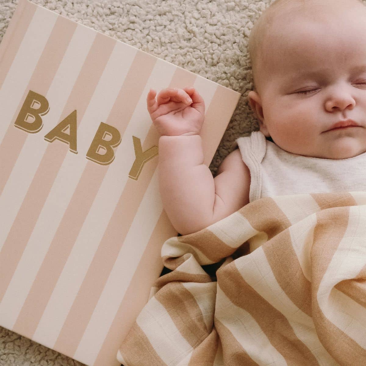 Fox & Fallow Baby Book - Coffee Stripe