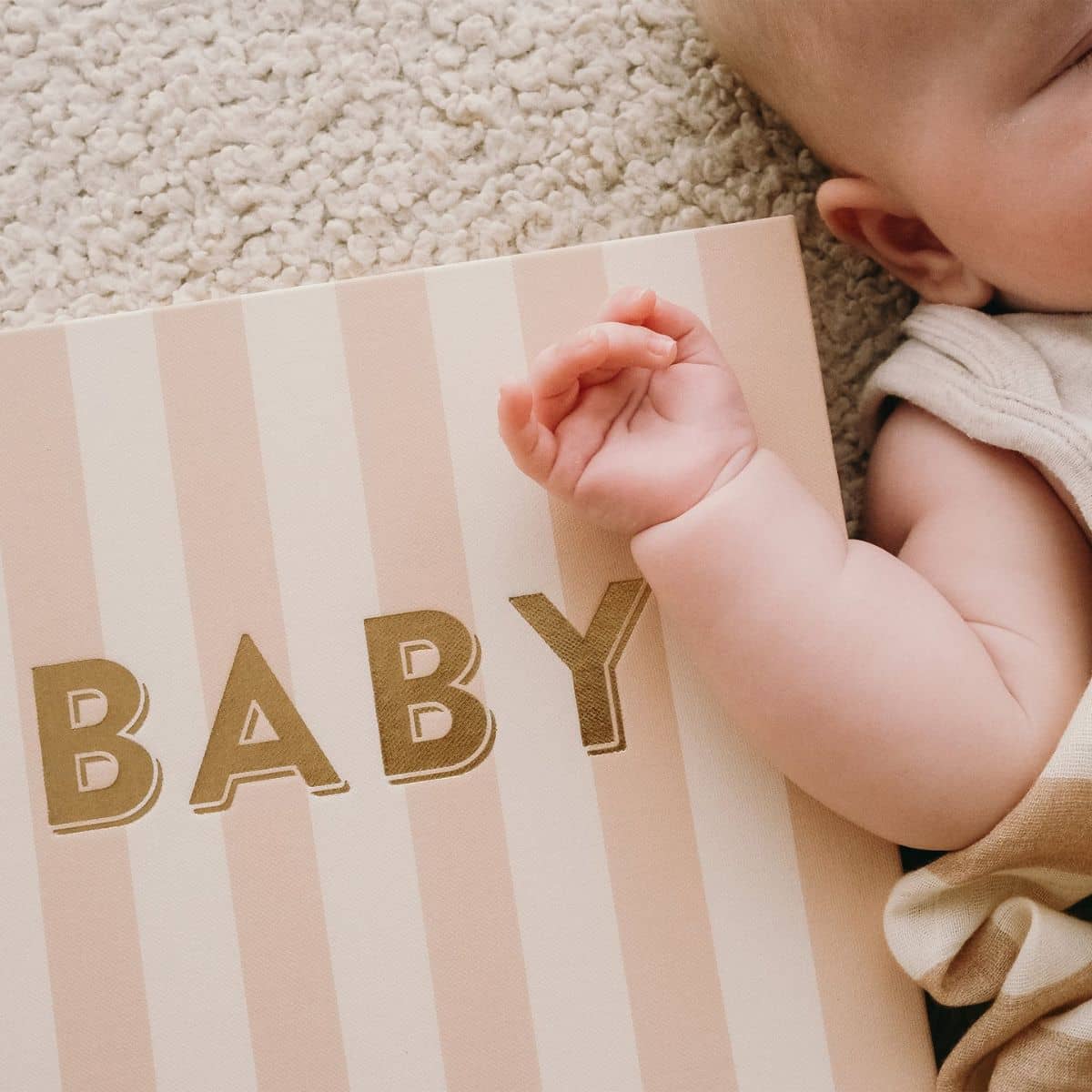 Fox & Fallow Baby Book - Coffee Stripe