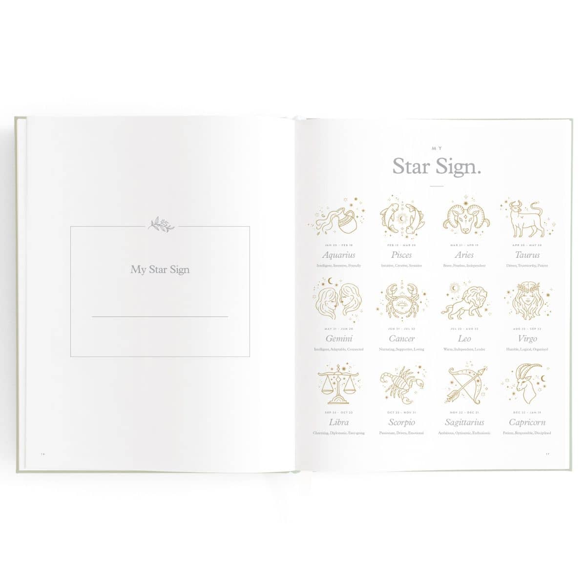 Fox and Fallow Baby Book - Star Signs
