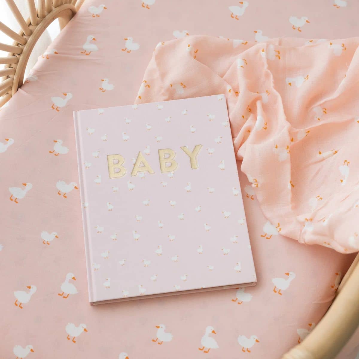 Fox & Fallow Baby Book - Pink Ducks