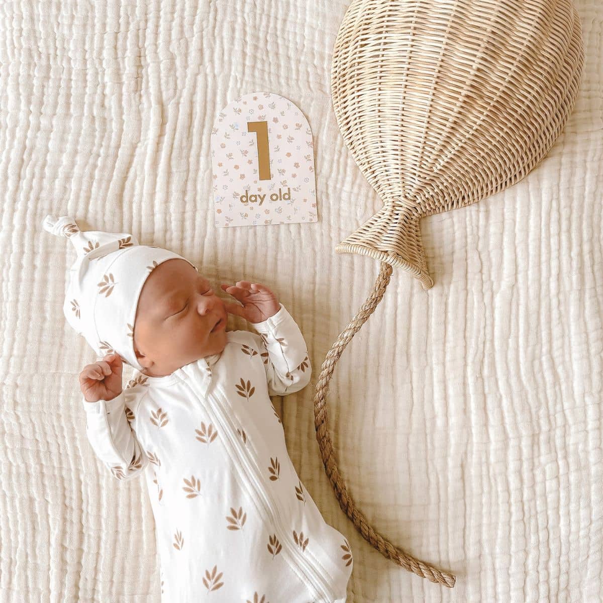 Fox & Fallow Baby Milestone Cards - Broderie