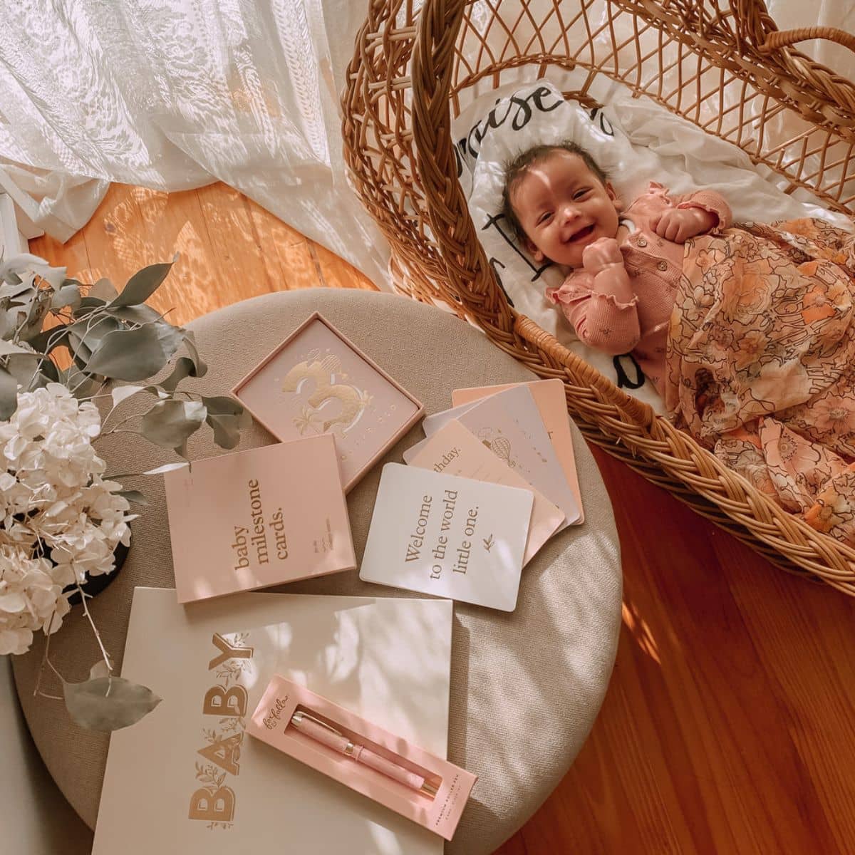 Fox & Fallow Baby Milestone Cards - Cream