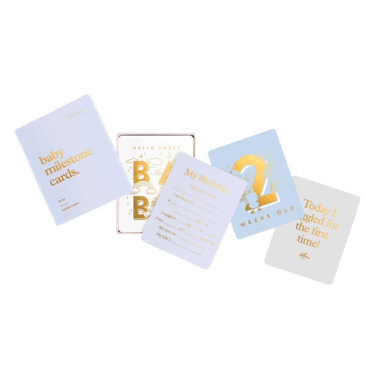 Fox & Fallow Baby Milestone Cards - Powder Blue