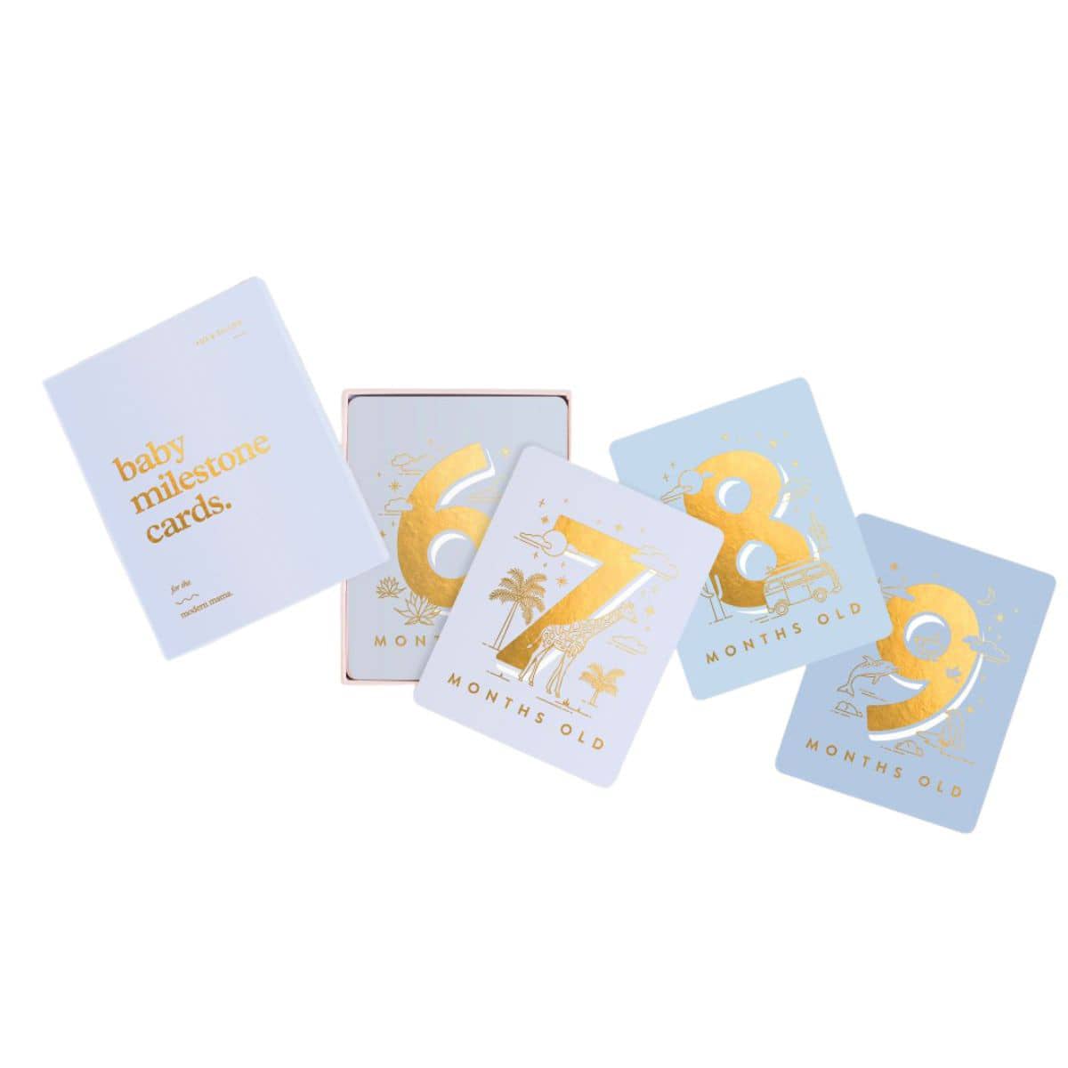 Fox & Fallow Baby Milestone Cards - Powder Blue