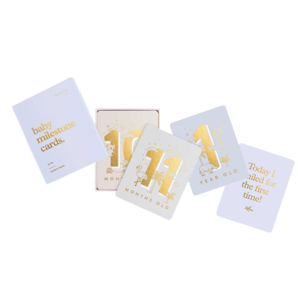 Fox & Fallow Baby Milestone Cards - Powder Blue