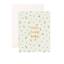 Fox & Fallow Greeting Card - Hello Sweet Baby Broderie