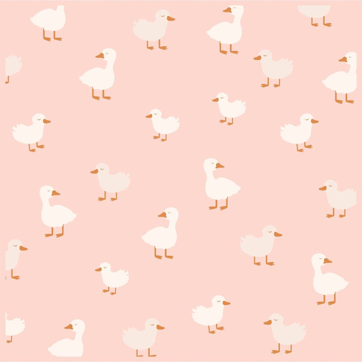 Fox & Fallow Knit Baby Blanket - Pink Ducks Swatch