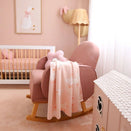 Fox & Fallow Knit Baby Blanket - Pink Ducks