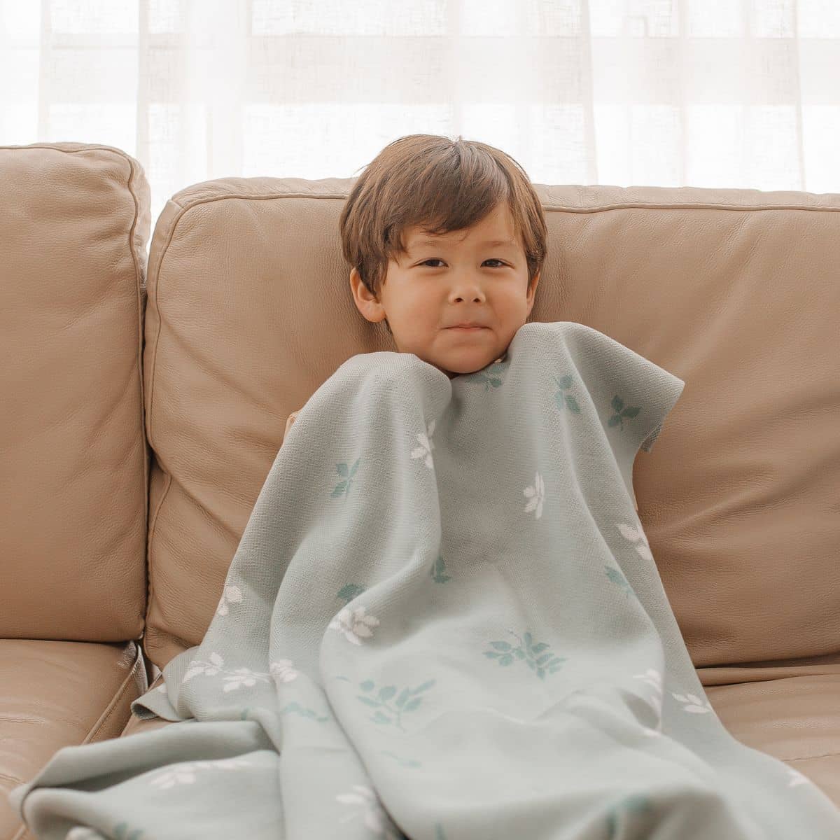 Fox & Fallow Knit Baby Blanket - Sweet Sage