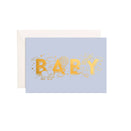 Fox & Fallow Mini Greeting Card - Baby Universe Duck Egg Blue