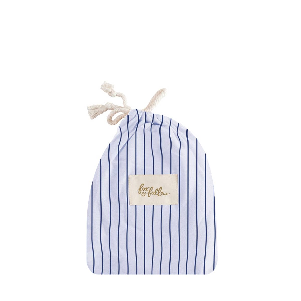 Fox & Fallow Organic Fitted Bassinet Sheet - Navy Stripe